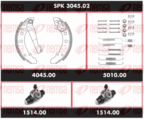 Brake Kit, drum brake (SPK 3045.02)