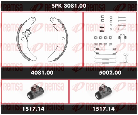 Brake Kit, drum brake (SPK 3081.00)