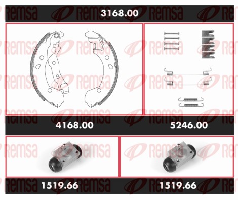 Brake Kit, drum brake (3168.00)