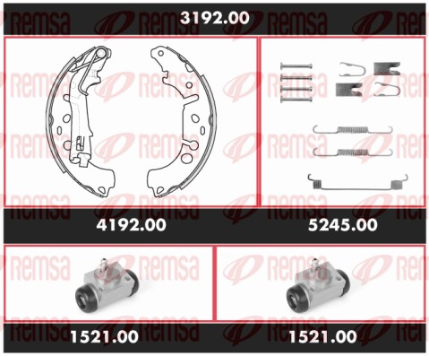 Brake Kit, drum brake (3192.00)