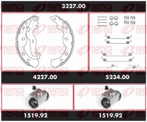 Brake Kit, drum brake (3227.00)