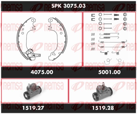 Brake Kit, drum brake (SPK 3075.03)