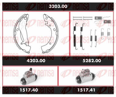 Brake Kit, drum brake (3203.00)