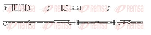 Warning Contact, brake pad wear (001203)