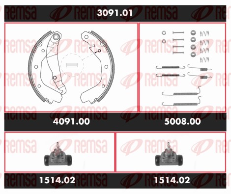 Brake Kit, drum brake (SPK 3091.01)