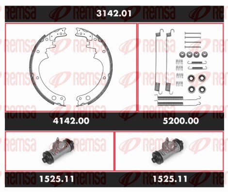 Brake Kit, drum brake (3142.01)