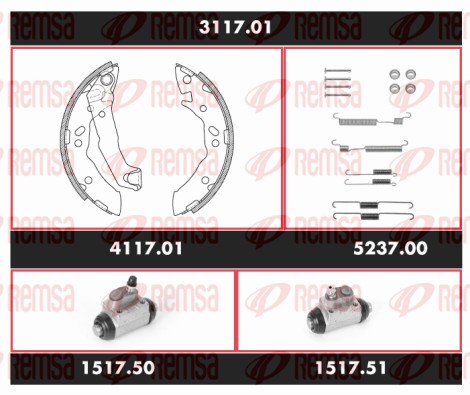 Brake Kit, drum brake (3117.01)