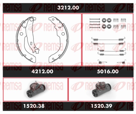 Brake Kit, drum brake (SPK 3212.00)