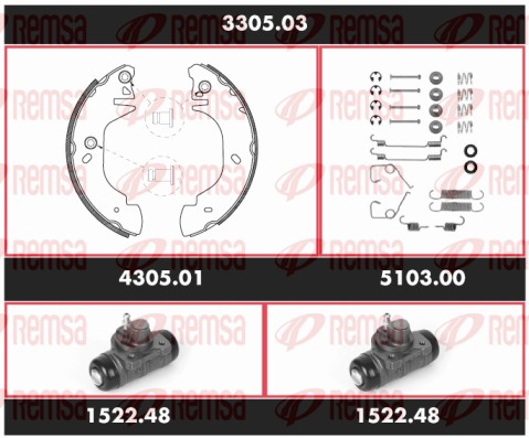 Brake Kit, drum brake (3305.03)