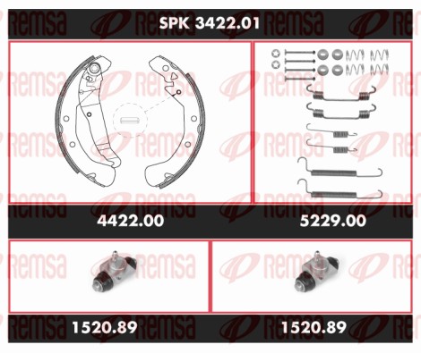 Brake Kit, drum brake (SPK 3422.01)