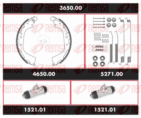 Brake Kit, drum brake (3650.00)
