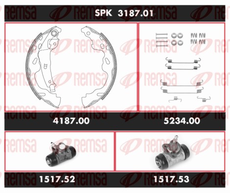 Brake Kit, drum brake (SPK 3187.01)