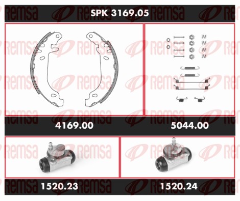 Brake Kit, drum brake (SPK 3169.05)