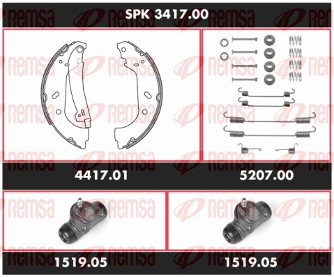 Brake Kit, drum brake (SPK 3417.00)