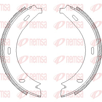 Brake Shoe, parking brake (4713.01)