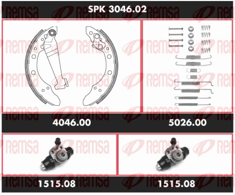 Brake Kit, drum brake (SPK 3046.02)