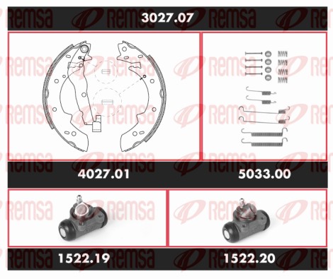Brake Kit, drum brake (3027.07)