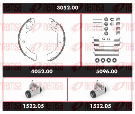 Brake Kit, drum brake (3052.00)