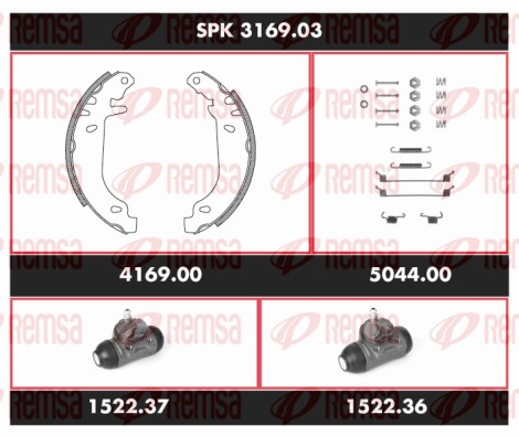 Brake Kit, drum brake (SPK 3169.03)
