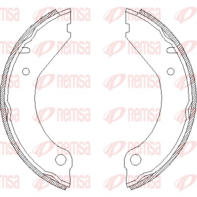 Brake Shoe, parking brake (4399.00)