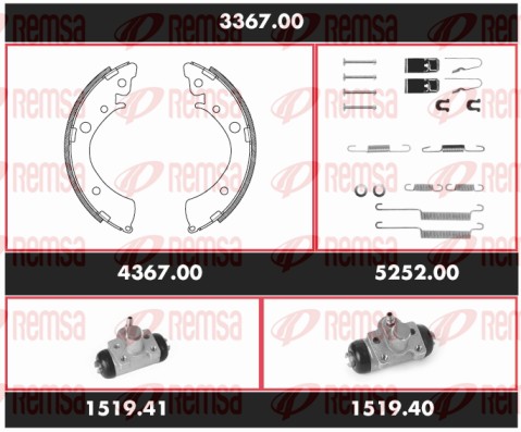 Brake Kit, drum brake (3367.00)