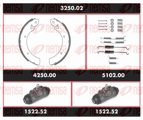 Brake Kit, drum brake (3250.02)