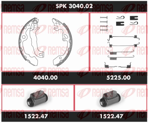 Brake Kit, drum brake (SPK 3040.02)