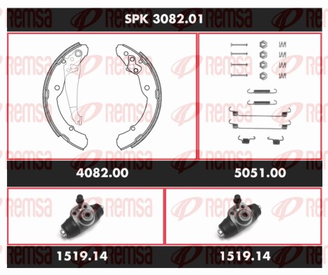 Brake Kit, drum brake (SPK 3082.01)
