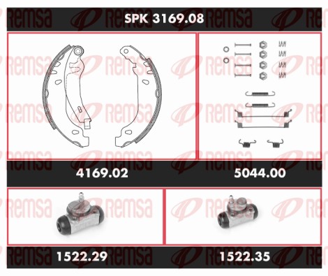 Brake Kit, drum brake (SPK 3169.08)