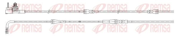 Warning Contact, brake pad wear (001169)