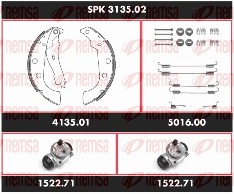 Brake Kit, drum brake (SPK 3135.02)