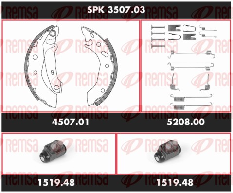 Brake Kit, drum brake (SPK 3507.03)