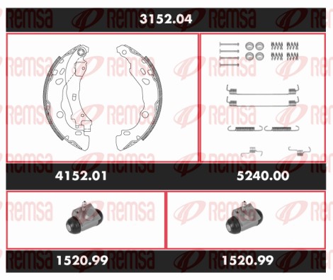 Brake Kit, drum brake (3152.04)