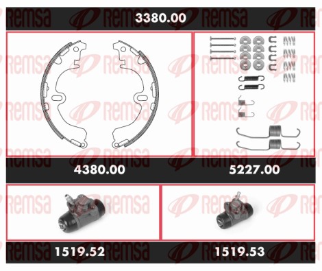 Brake Kit, drum brake (3380.00)