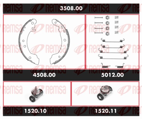 Brake Kit, drum brake (3508.00)