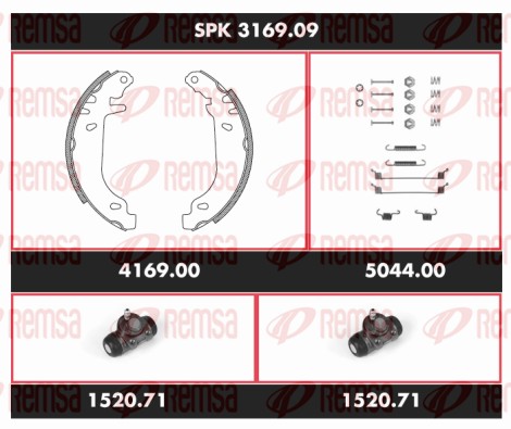 Brake Kit, drum brake (SPK 3169.09)