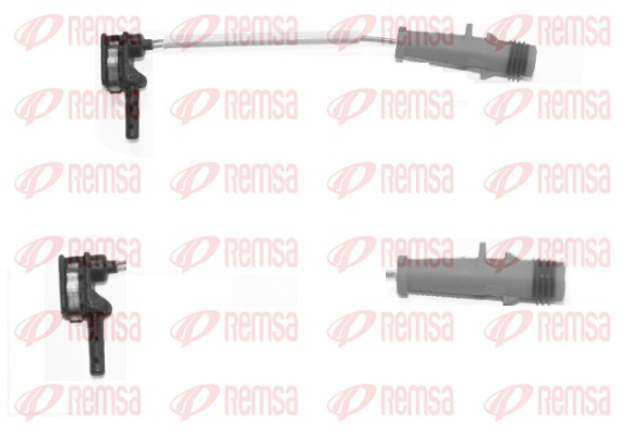 Warning Contact, brake pad wear (001124)