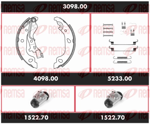 Brake Kit, drum brake (3098.00)