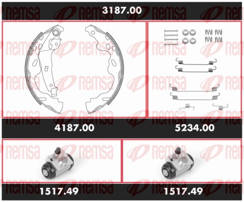 Brake Kit, drum brake (3187.00)