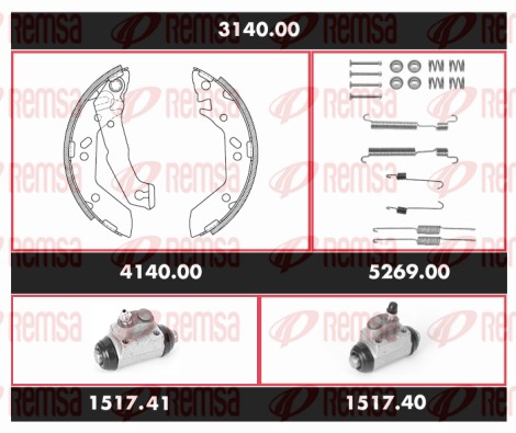 Brake Kit, drum brake (3140.00)