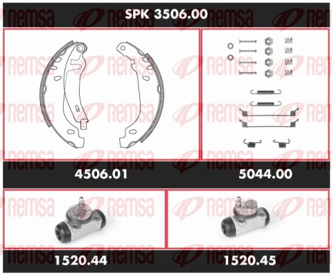 Brake Kit, drum brake (SPK 3506.00)