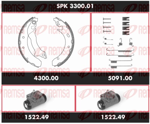 Brake Kit, drum brake (SPK 3300.01)