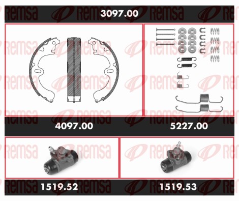 Brake Kit, drum brake (3097.00)