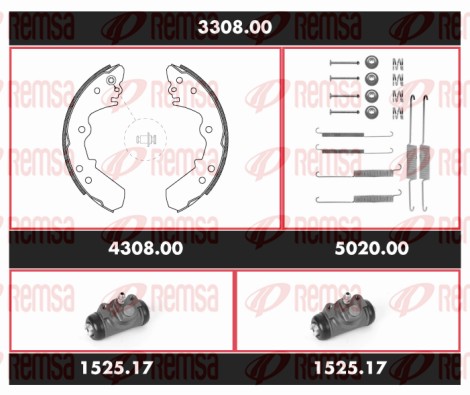 Brake Kit, drum brake (3308.00)