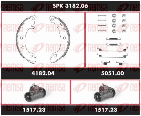 Brake Kit, drum brake (SPK 3182.06)