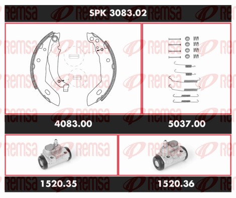 Brake Kit, drum brake (SPK 3083.02)