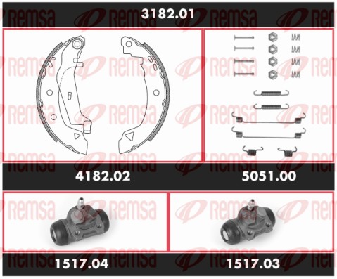 Brake Kit, drum brake (SPK 3182.01)