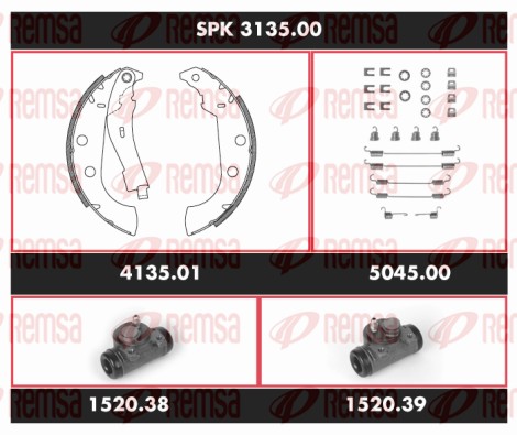 Brake Kit, drum brake (SPK 3135.00)