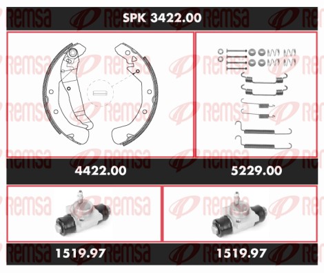 Brake Kit, drum brake (SPK 3422.00)
