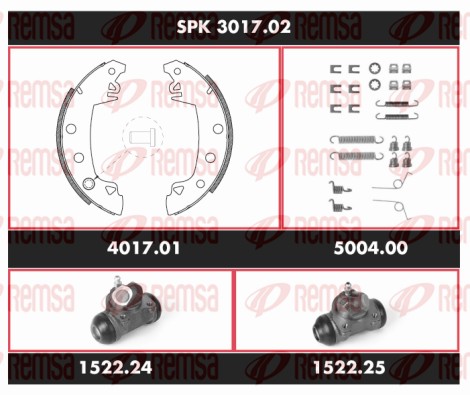 Brake Kit, drum brake (SPK 3017.02)